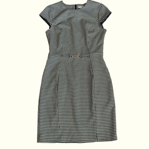 H&M Houndstooth Sheath Dress Size 4 - Picture 1 of 13